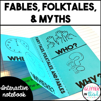 Preview of Fables, Folktales and Myths Activities Interactive Notebook