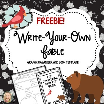 Preview of Fables, Freebie,  Write Your Own, Graphic Organizer,  Book Project, Vocabulary