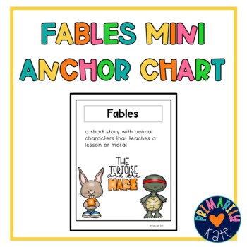 Preview of FREE Fables Mini Anchor Chart