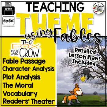 Preview of Fables Teaching Theme Passages Characters Activities Readers Theater 3.2 4.2 #4