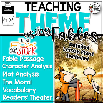 Preview of Fables Teaching Theme Passages Characters Activities Readers Theater 3.2 4.2 #5