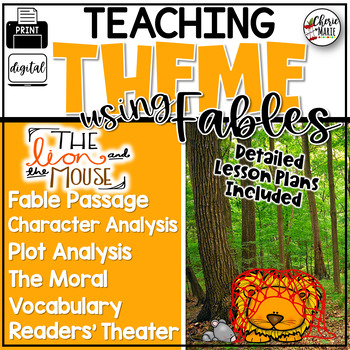 Preview of Fables Teaching Theme Passages Characters Activities Readers Theater 3.2 4.2 #3