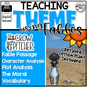 Preview of Fables Teaching Theme Passages Characters Plot Retelling Activities 3.2 4.2 #6