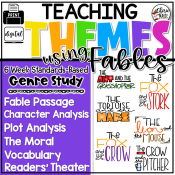 Preview of Fables Teaching Theme Literature Reading Passages Activities Readers Theater 3.2
