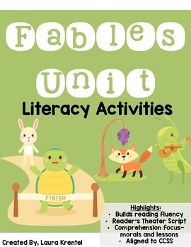 Preview of Fables Unit:  Literacy Activities--Reader's Theaters Included