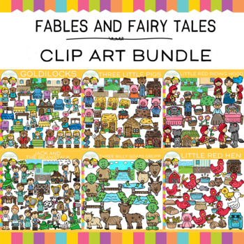 Preview of Fables and Fairy Tales Story Clip Art Bundle