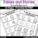 Fables and Stories - 1st Grade Knowledge ELA Worksheets