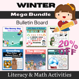 February Winter Math Literacy Activities worksheets Prek K