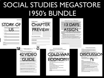 13 Days Cold War Cuban Missile Crisis 1960's Writing Activity BUNDLE US  History