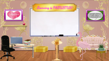 Preview of Fabulous Flamingo Classroom Background