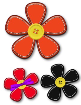 4 flower clipart