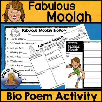 Preview of Fabulous Moolah Biography Poem Activity and Writing Paper