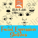 Face Expression | Outline Face Clipart