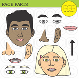 Parts of the Face: Facial Feature Clip Art by PGP Graphics