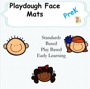 Face Playdough Mats By Prek Coffee An Curriculum Tpt