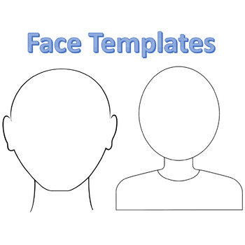 Preview of Face Portraits (Blank) - Templates - Outline for Art Project - Clip Art - 4K