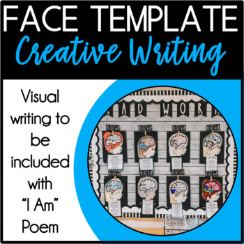 Preview of Hand-Drawn Creative Writing Face Template **FREEBIE**