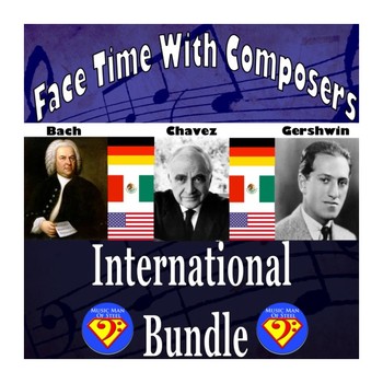 Preview of Face Time With Composers: International Bundle (Bach/Chávez/Gershwin)