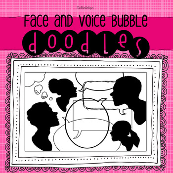 Preview of Face and Word Bubble Doodles