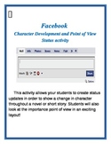 Facebook Character Development activtiy using status updat