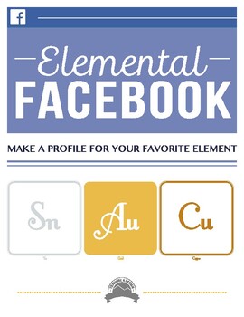 Preview of Facebook Element - Make an Element a Social Media Star! Periodic Table Fun!