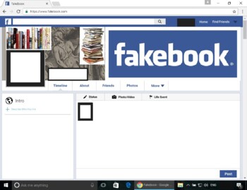 Preview of DIGITAL or PRINT Facebook Fakebook ICEBREAKER READING middle/high school
