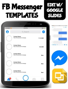 Preview of Facebook Messenger Template (Editable on Google Slides)