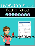 Facebook Page Worksheet - Back to School Activity
