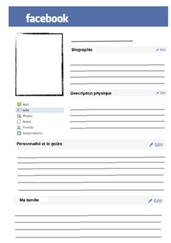 facebook template for students