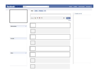 Preview of Facebook Profile Template - Character Study
