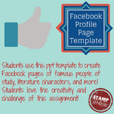 Facebook Profile Template GREAT for literature studies or 