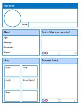 Facebook Profiles - Start of School by Naturally Curious Kinders