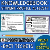 Student Information Sheet Template and Formative Assessmen