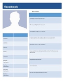 Editable Facebook-Style Student Information Sheet