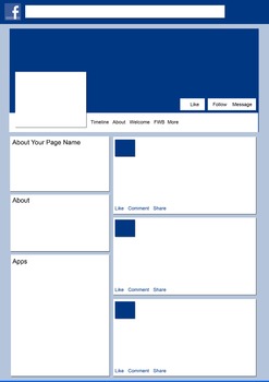 Preview of Facebook Template for Research Project