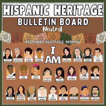 Preview of Hispanic Heritage Month Interactive Bulletin Board | Neutral