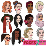 Faces 2 Clip Art Set