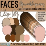 Faces Clip Art (plus noses and make up) Moveable Pieces permitted