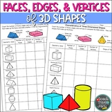 Faces, Edges, & Vertices of 3D Shapes