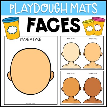Preview of Faces Playdough Mats / Loose Parts Mats