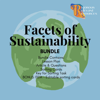 Preview of Facets of Sustainability Lesson Bundle