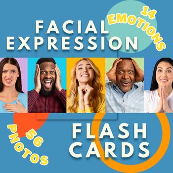 Preview of Facial Expressions Flashcards - Identifying emotions, Non-Verbal Cues, Speech