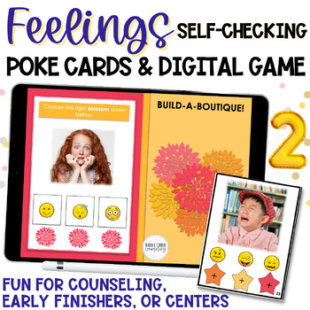 Preview of Facial Expressions and Body Language Print & Digital Naming Feelings Game