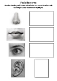 Facial Features Drawing Practice Worksheet