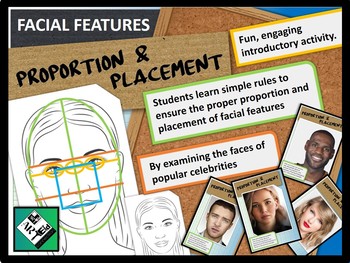 Preview of ART: Facial Features Proportion & Placement an Introductory Activity