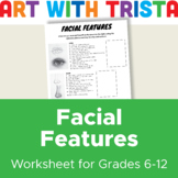 Facial Features Art Worksheet