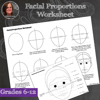 Facial Proportions Worksheets - Portrait Worksheets by A ...