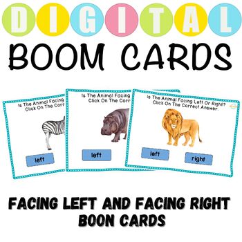 Preview of Facing Left And Facing Right Position Sense Activity Boom Cards