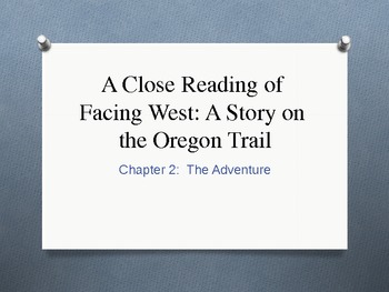 Preview of Facing West A Story of the Oregon Trail Cause & Effect Analysis