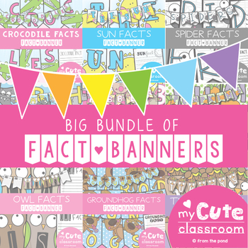 Preview of Informational Writing - Fact Banners Bundle